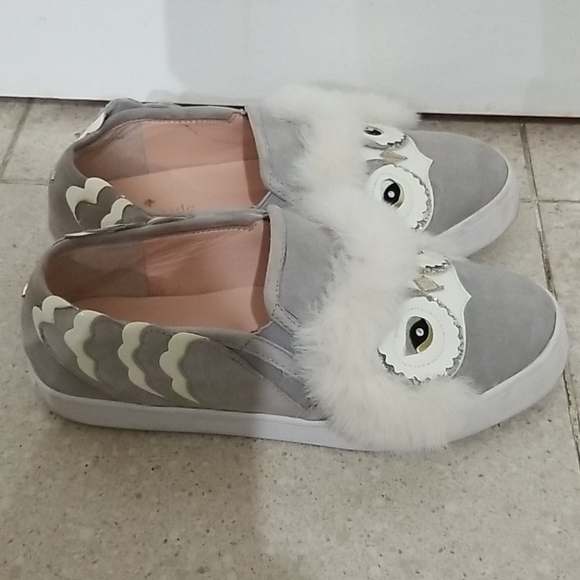 COPY - Kate Spade Grey Owl Slip On Sneakers - Picture 3 of 10